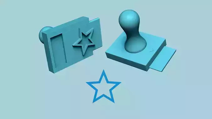 Stamp 03 - Star - Fondant Decoration Maker Toy 3D print model