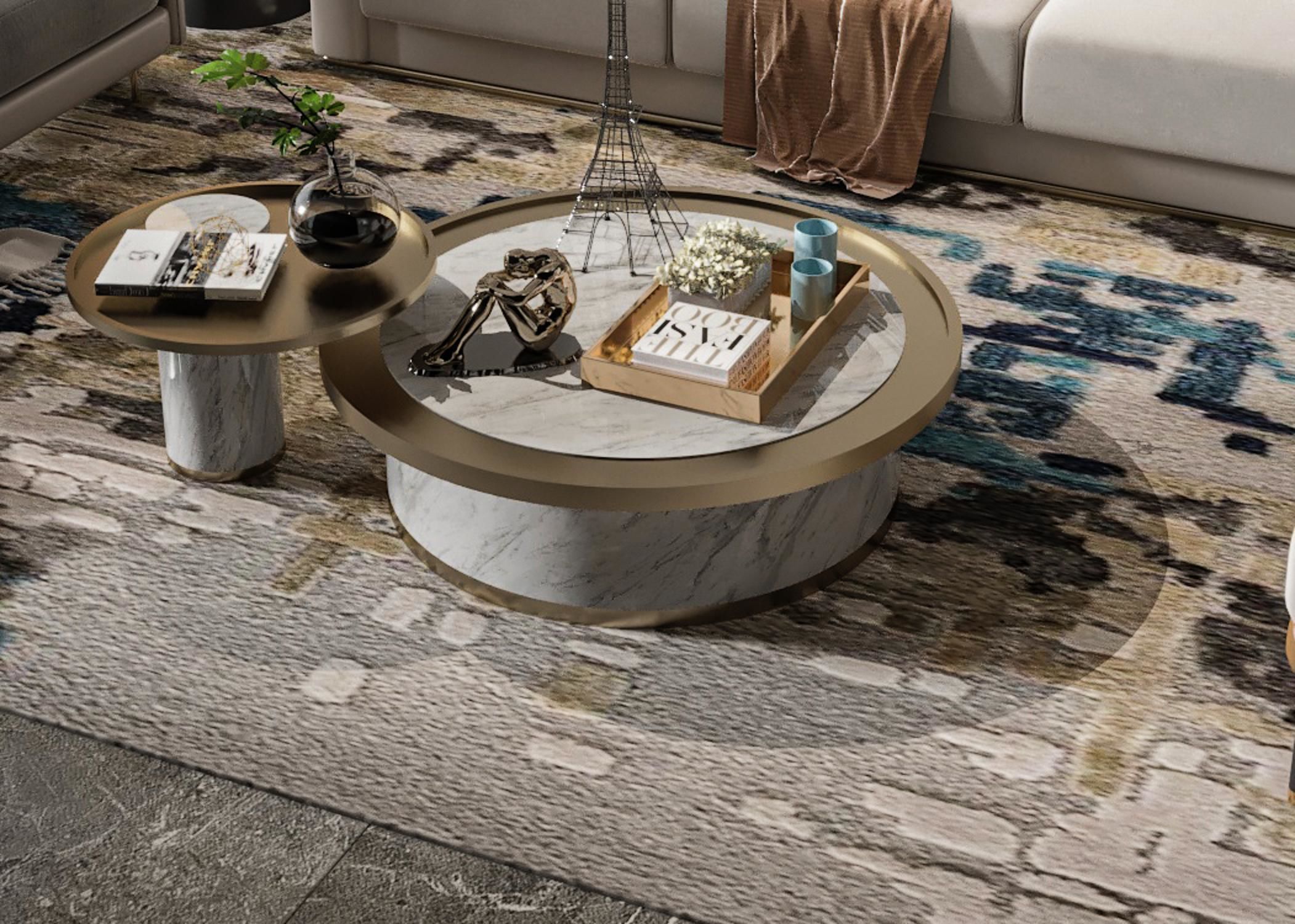 Sofa Table Combination Luxury Modern 3D model_5