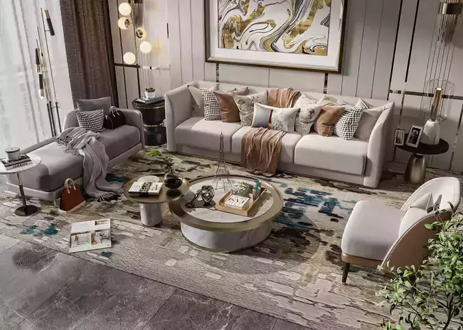 Sofa Table Combination Luxury Modern