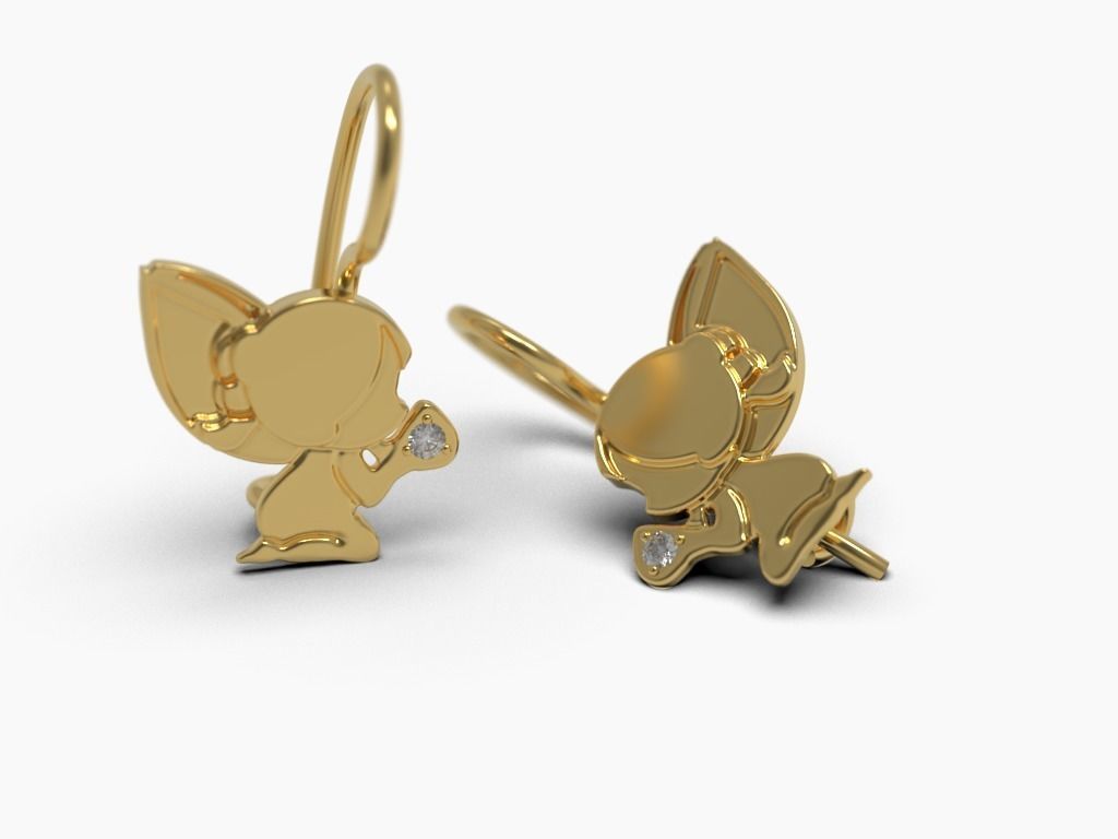 Fairy earring kids 3D print model 3D print model_2