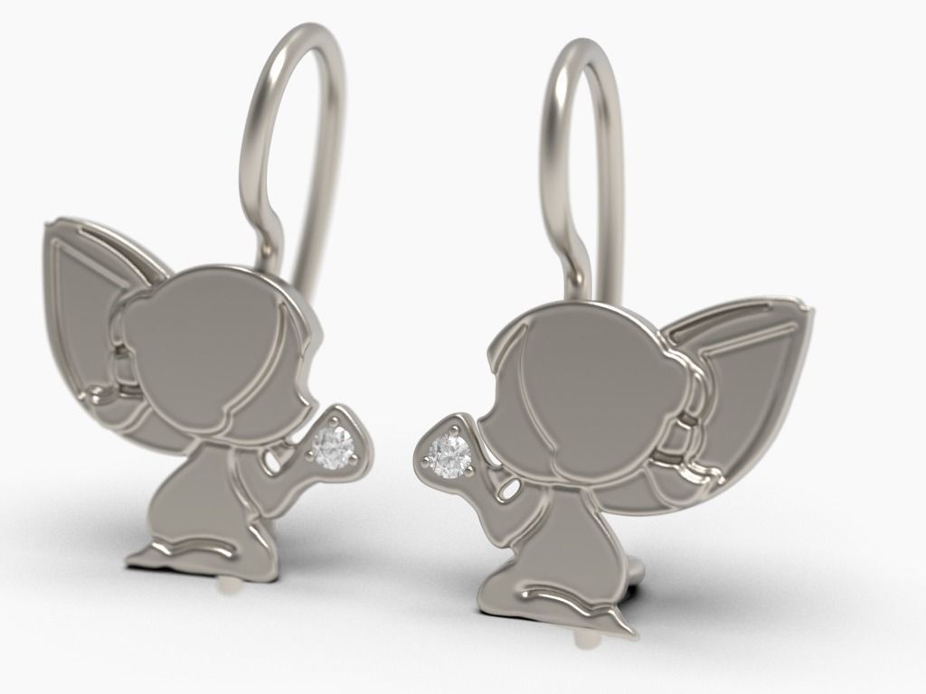 Fairy earring kids 3D print model 3D print model_6