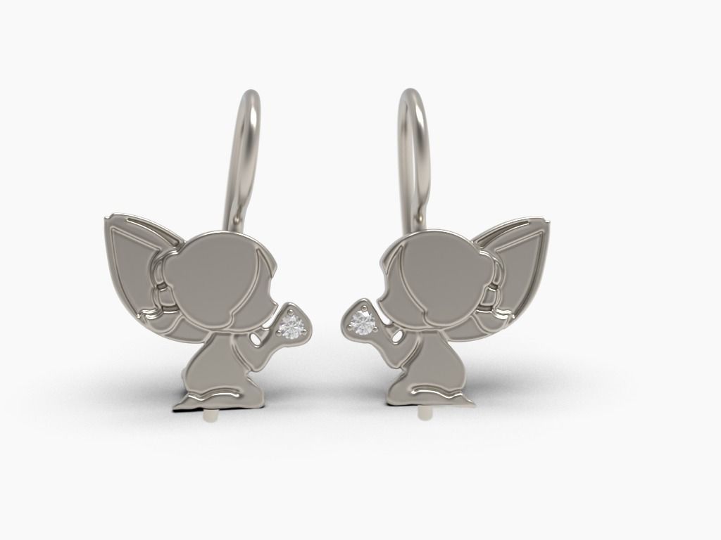 Fairy earring kids 3D print model 3D print model_5