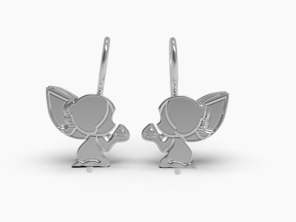 Fairy earring kids 3D print model 3D print model_4