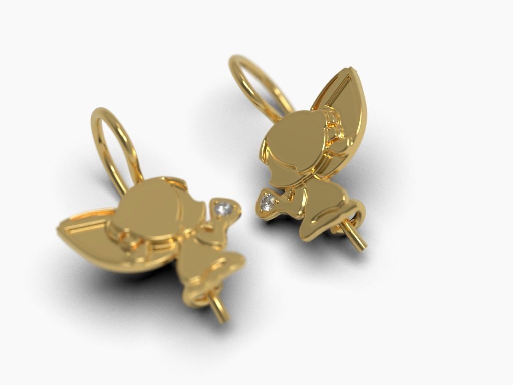 Fairy earring kids 3D print model 3D print model_1