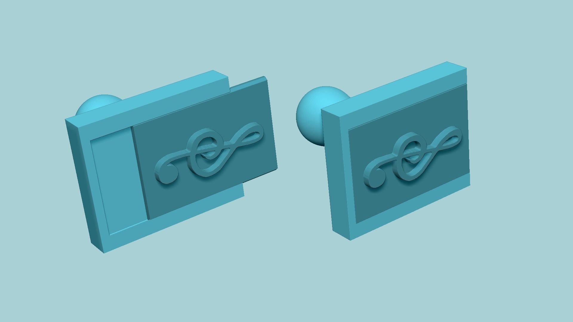 Stamp 05 - Music - Fondant Decoration Maker Toy 3D print model_4