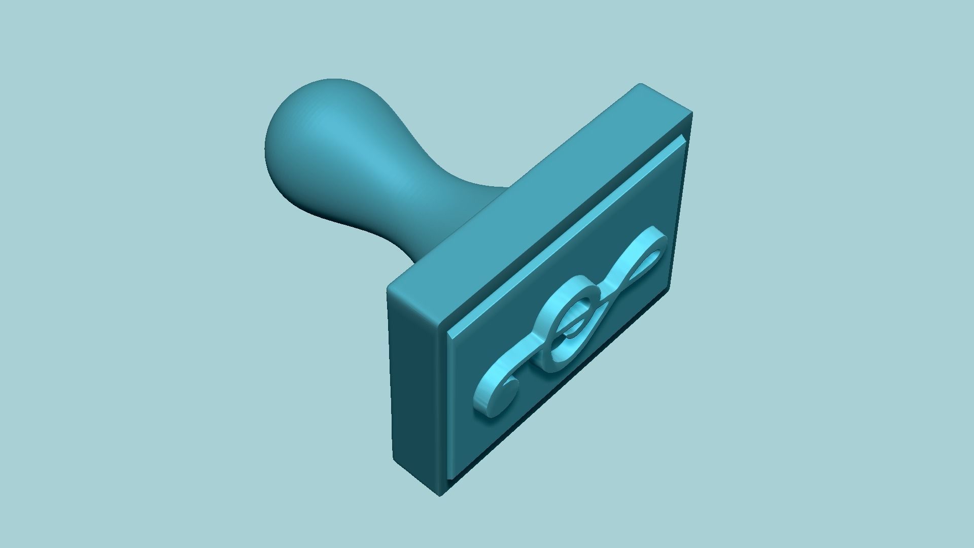 Stamp 05 - Music - Fondant Decoration Maker Toy 3D print model_5