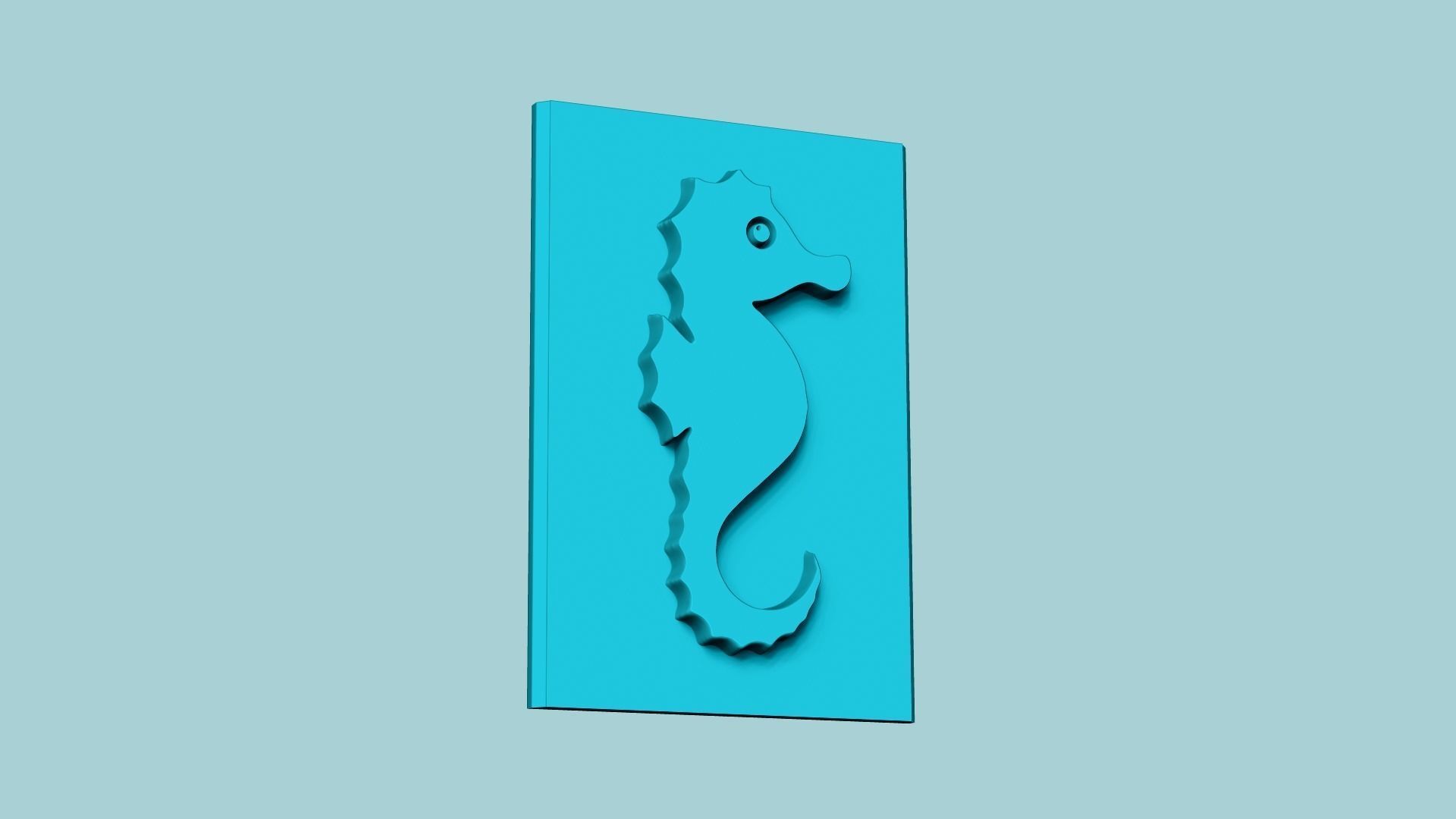 Stamp 06 - Sea Horse - Fondant Decoration Maker Toy 3D print model_5