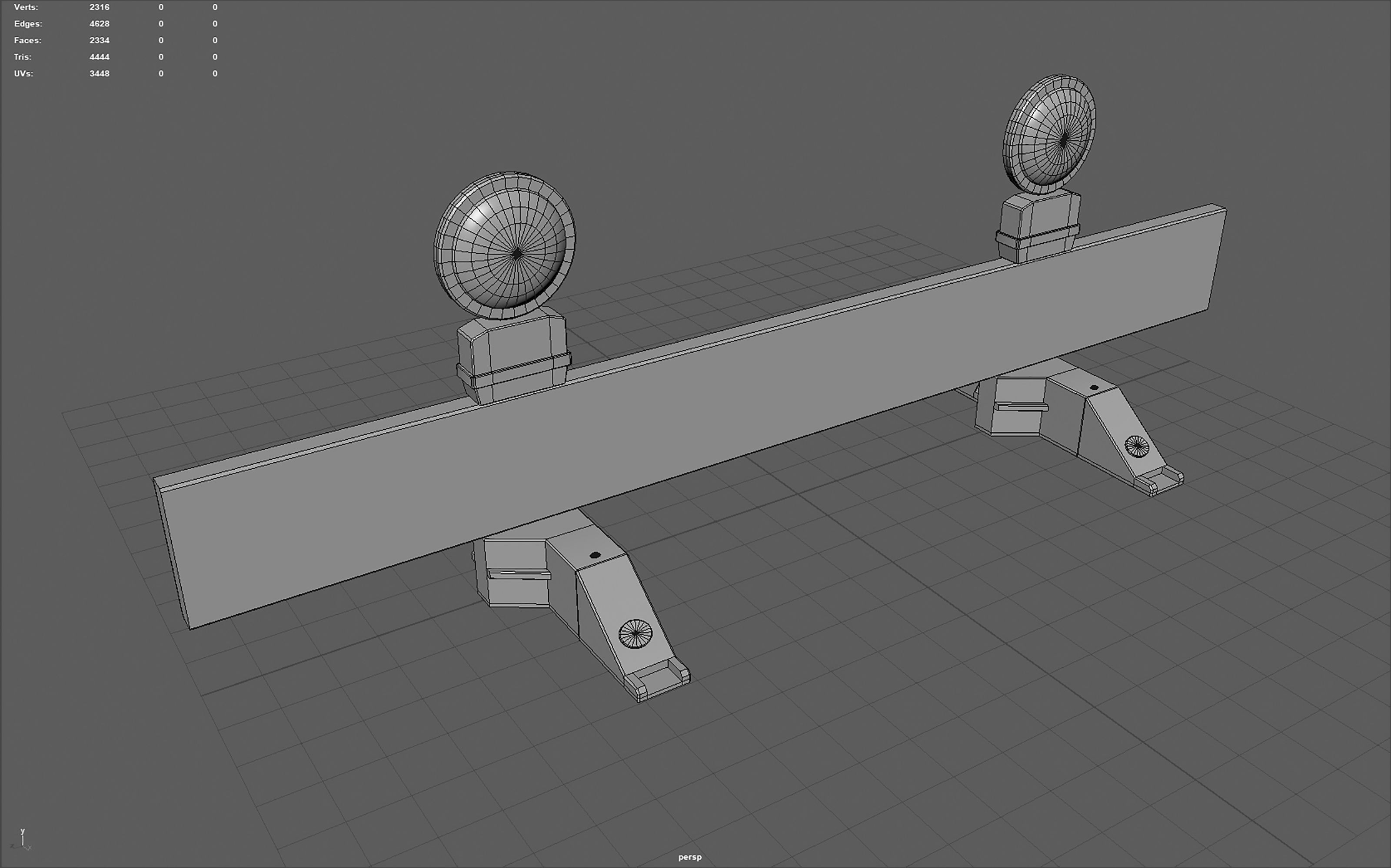 No-Entry Safety Barricade Low-poly 3D model_13