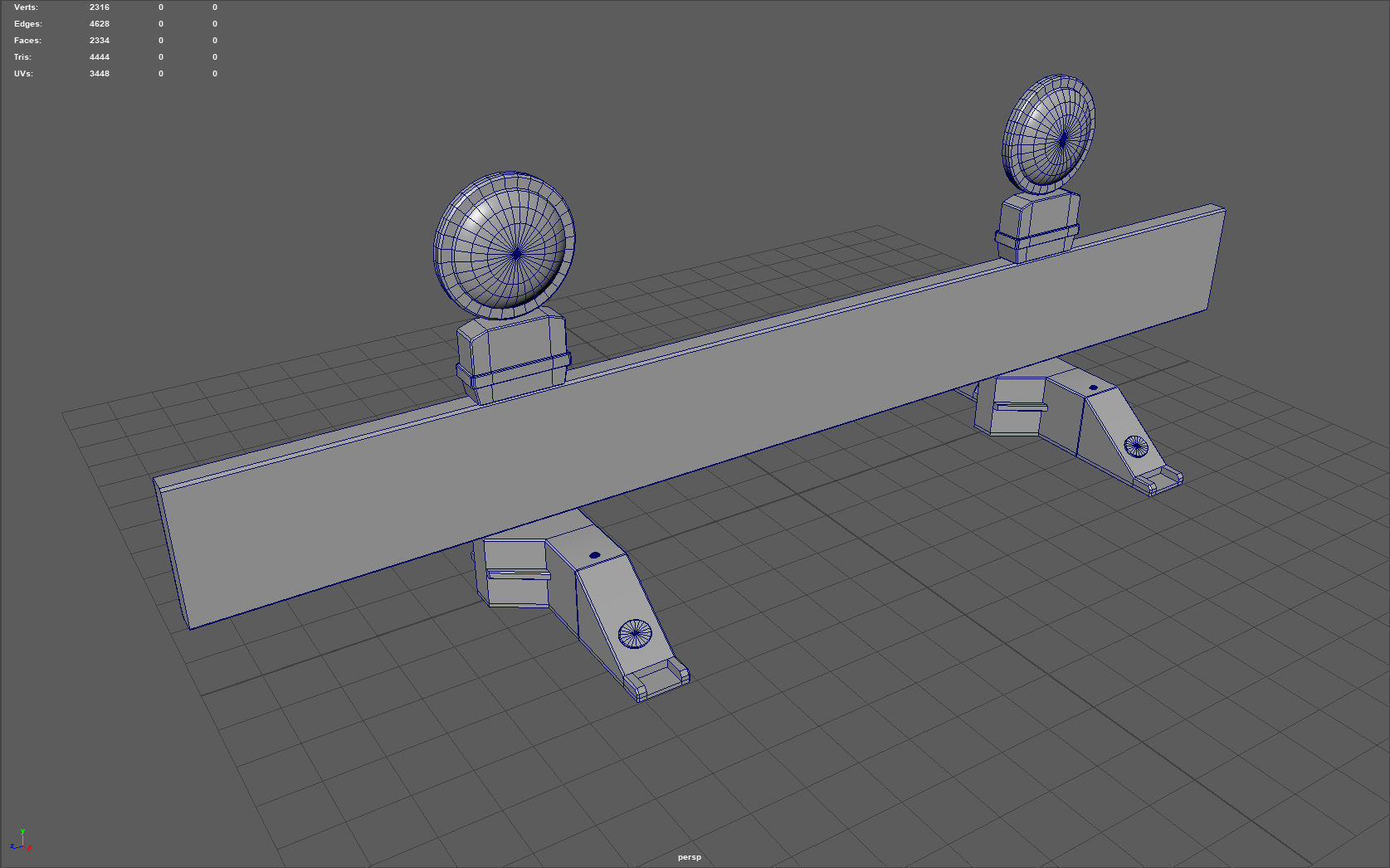No-Entry Safety Barricade Low-poly 3D model_7