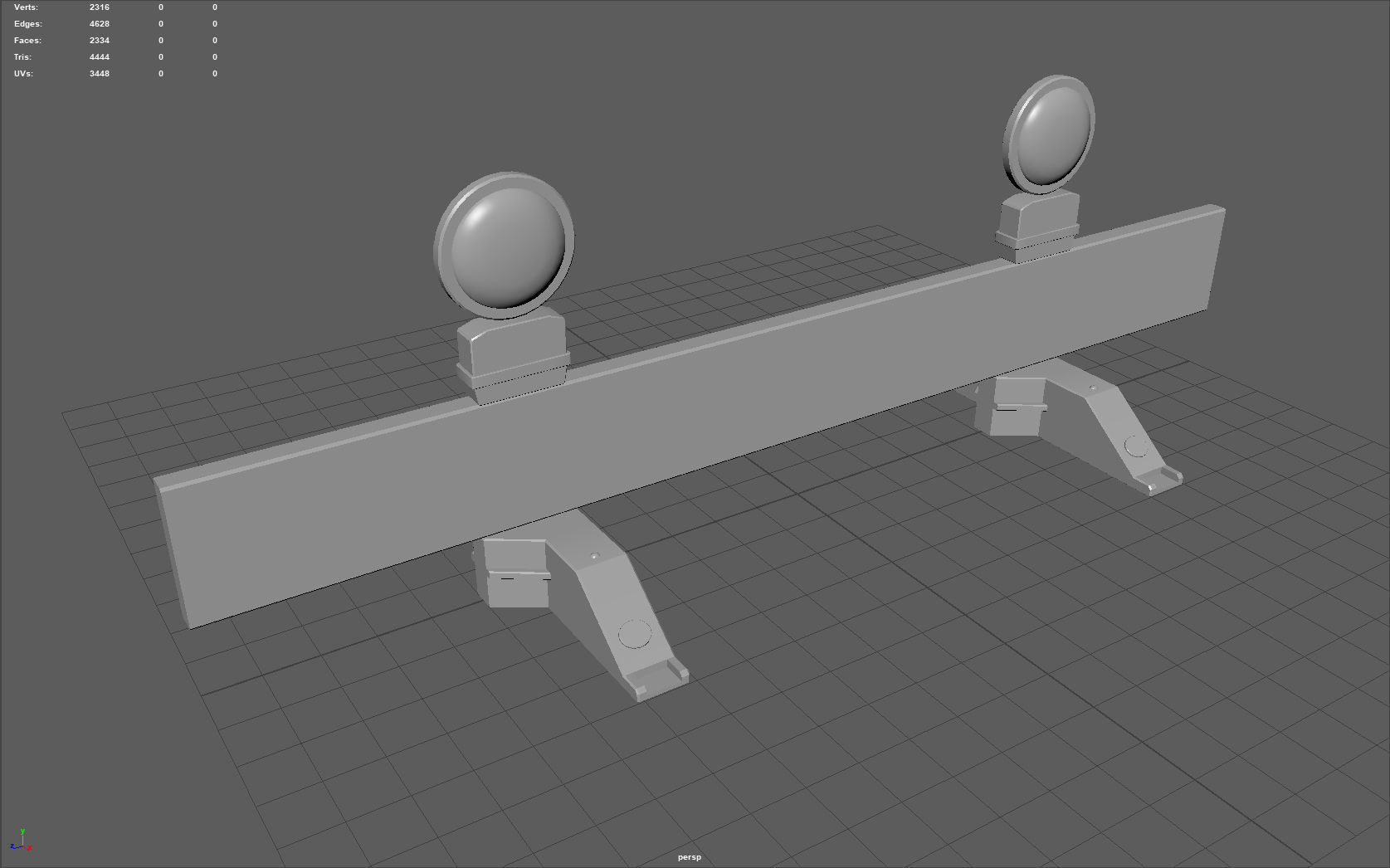 No-Entry Safety Barricade Low-poly 3D model_6