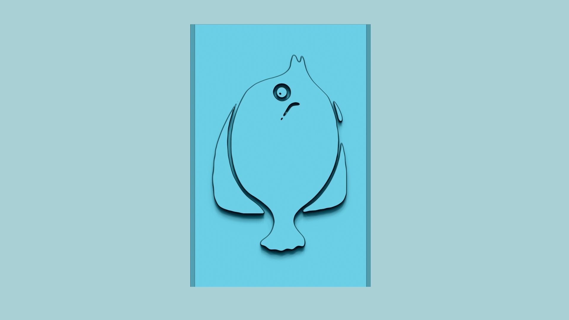 Stamp 07 - Fish - Fondant Decoration Maker Toy 3D print model_6