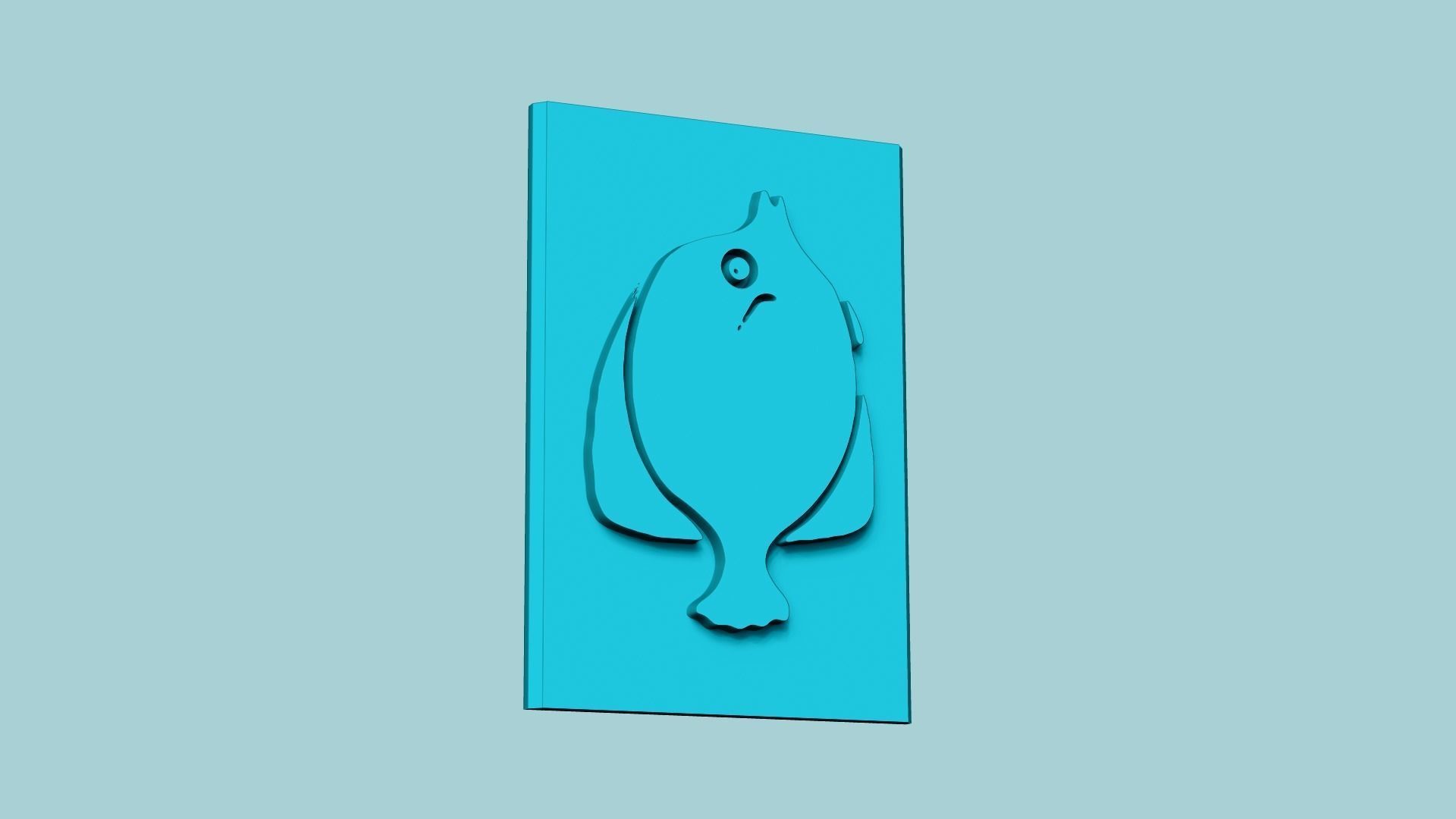 Stamp 07 - Fish - Fondant Decoration Maker Toy 3D print model_5