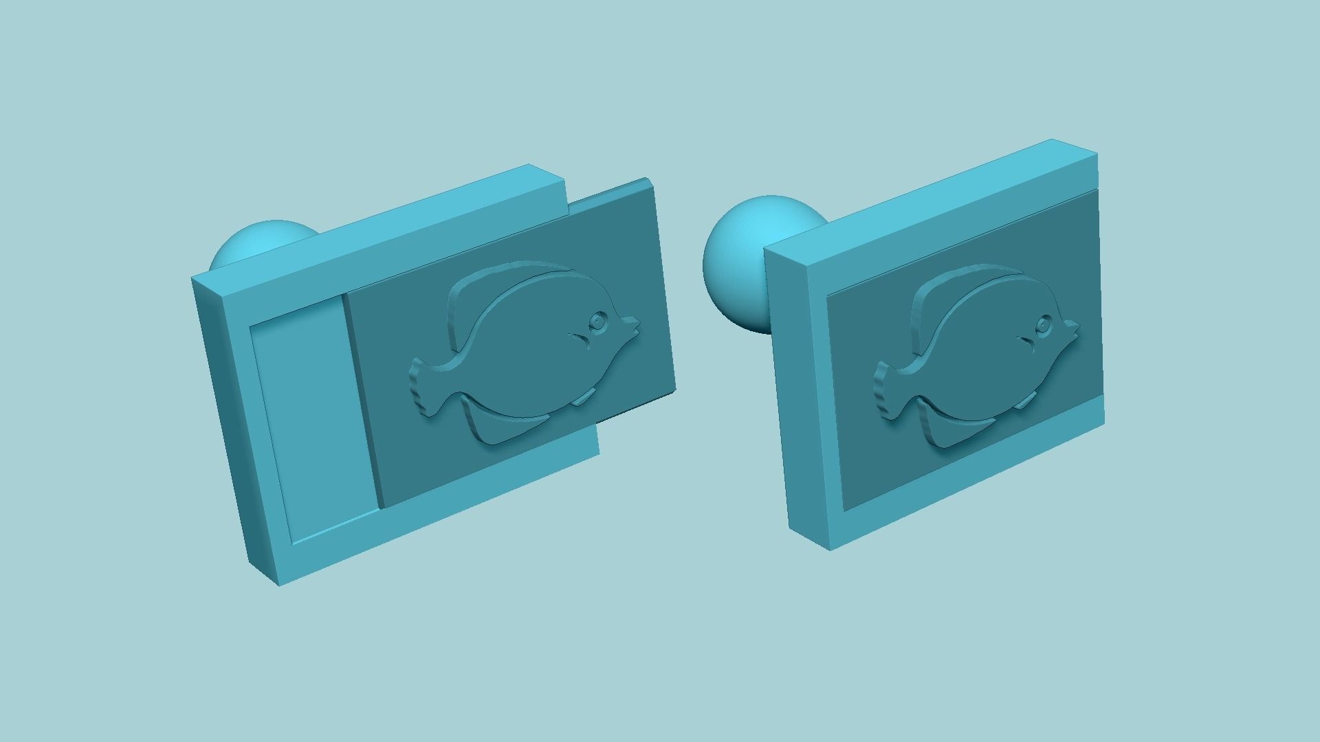 Stamp 07 - Fish - Fondant Decoration Maker Toy 3D print model_8