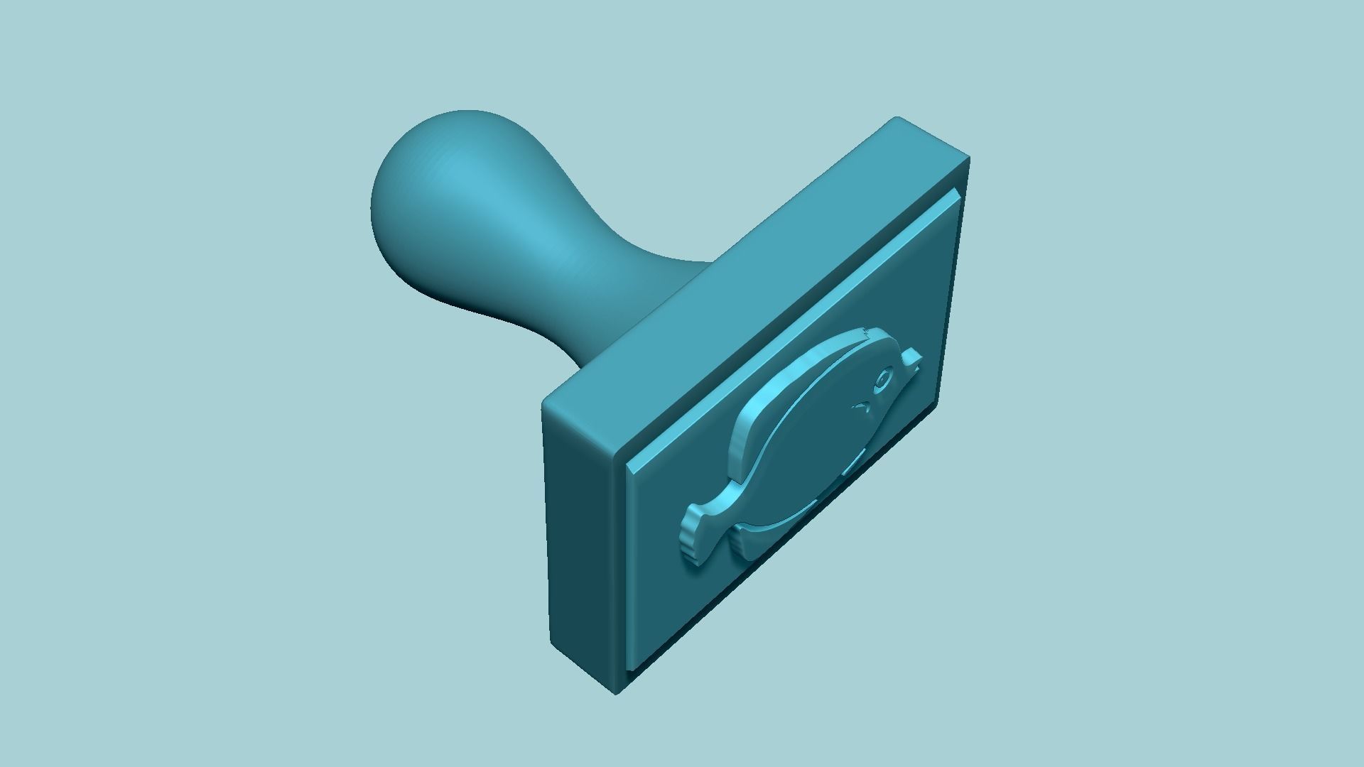 Stamp 07 - Fish - Fondant Decoration Maker Toy 3D print model_9