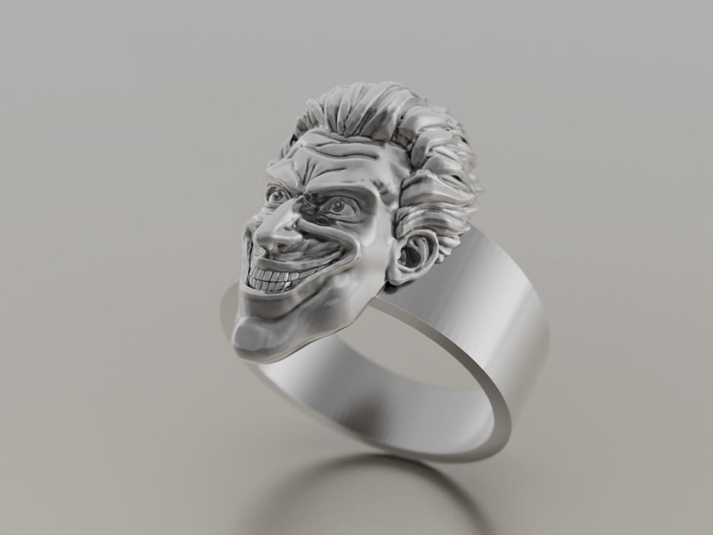 Ring Joker face 3D print model 3D print model_8