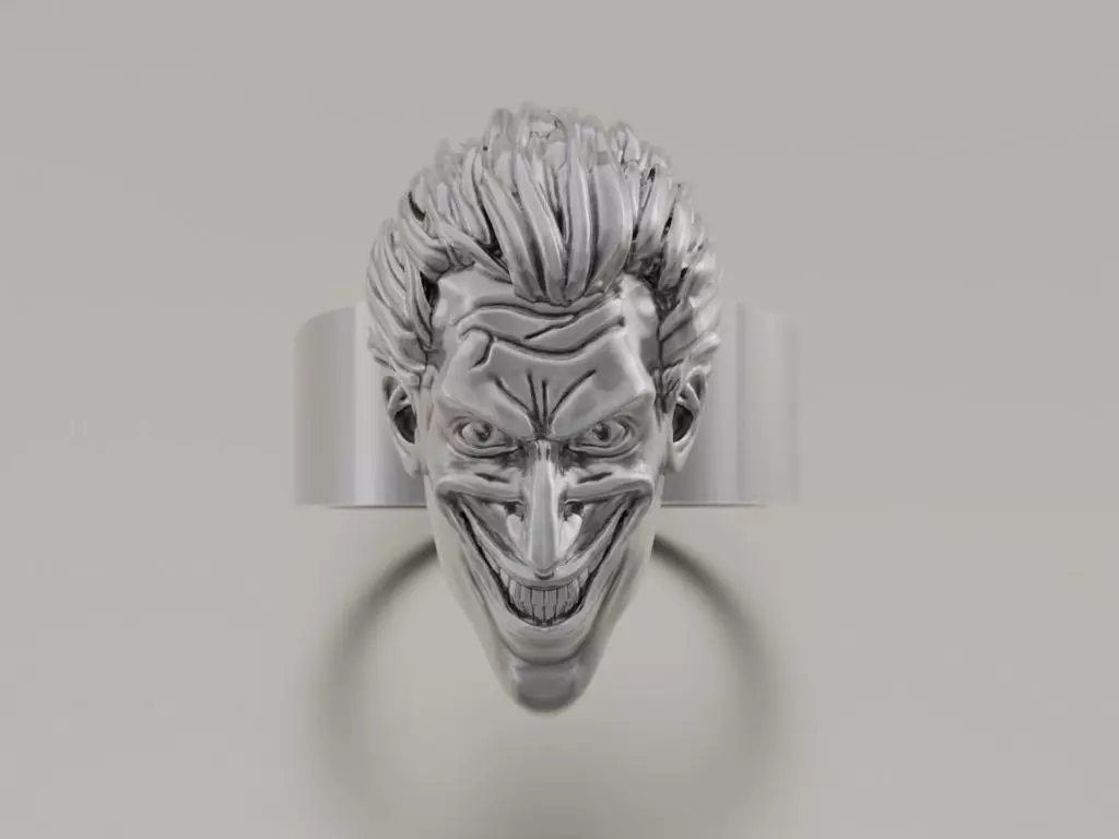 Ring Joker face 3D print model 3D print model_0