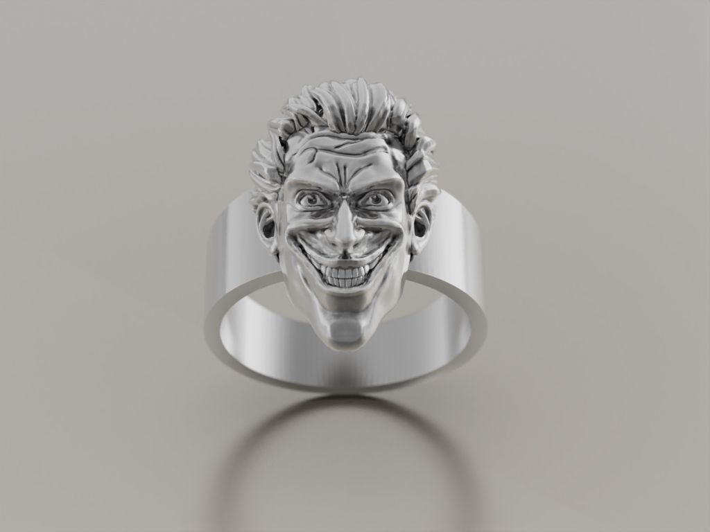 Ring Joker face 3D print model 3D print model_1
