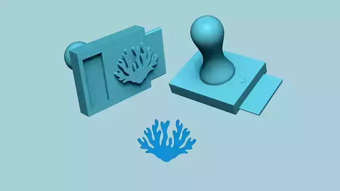Stamp 08 - SeaWeed - Fondant Decoration Maker Toy 3D print model