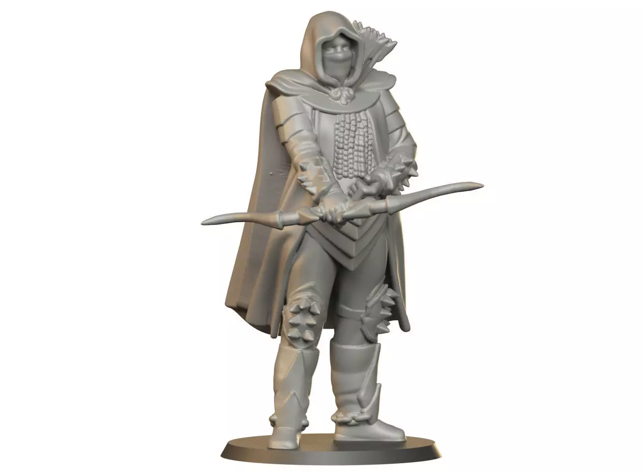 Assasin with bow 3D print model
