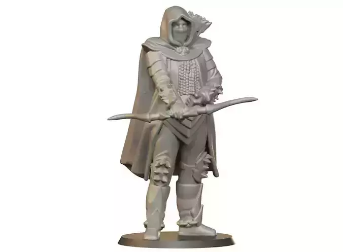 Assasin with bow 3D print model