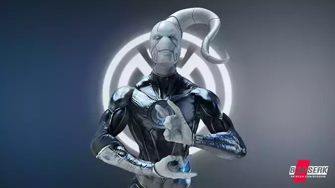 Saint Walker - Blue Lantern Bust  for printing