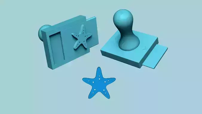 Stamp 10 - Sea Star - Fondant Decoration Maker Toy 3D print model