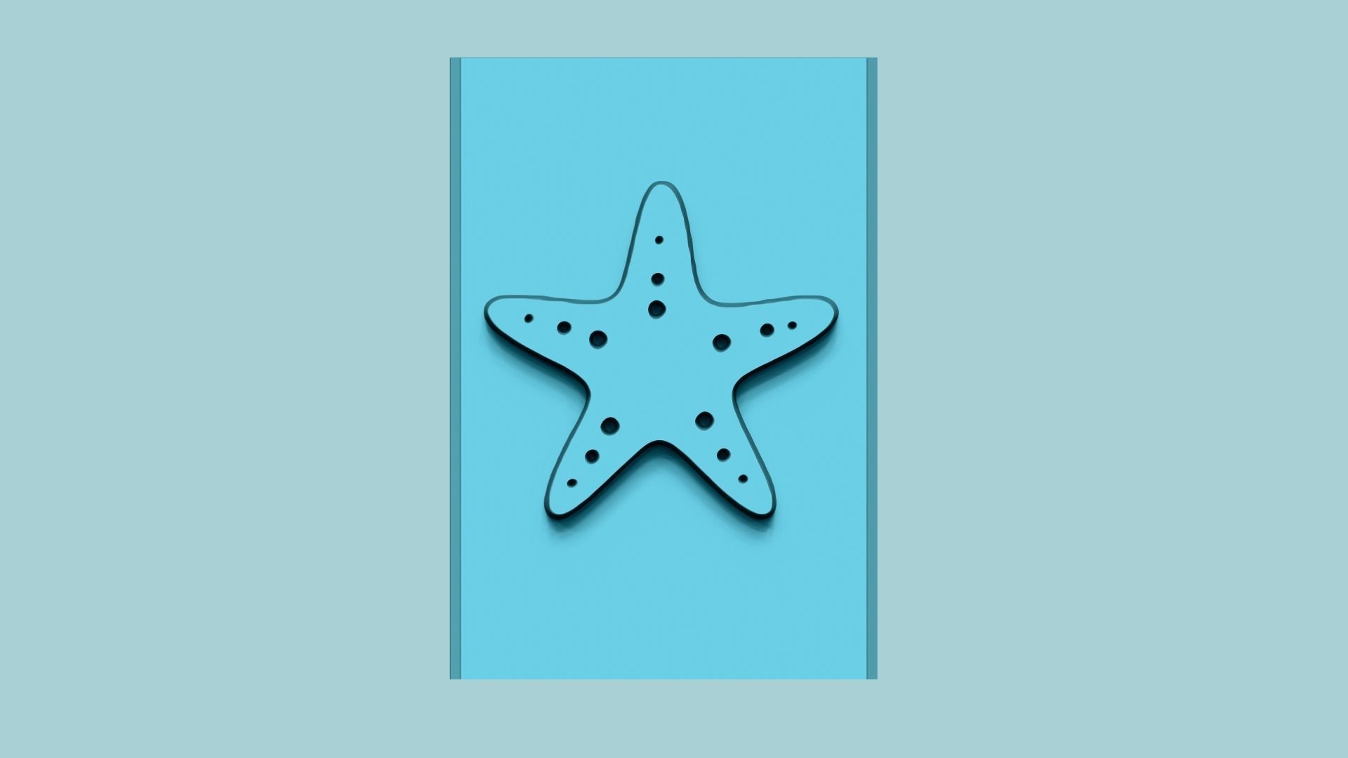 Stamp 10 - Sea Star - Fondant Decoration Maker Toy 3D print model_6