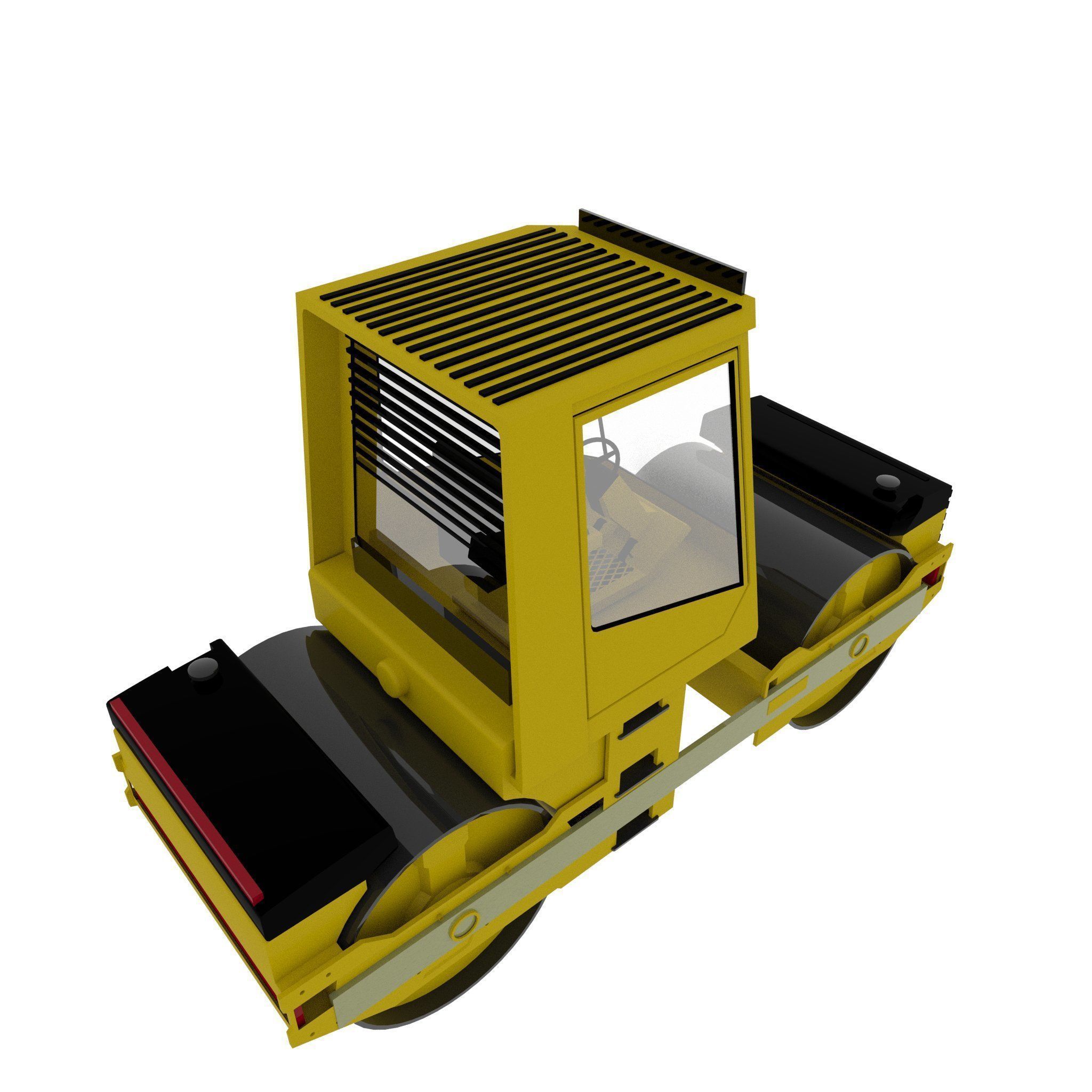Asphalt Roller 3D model_6