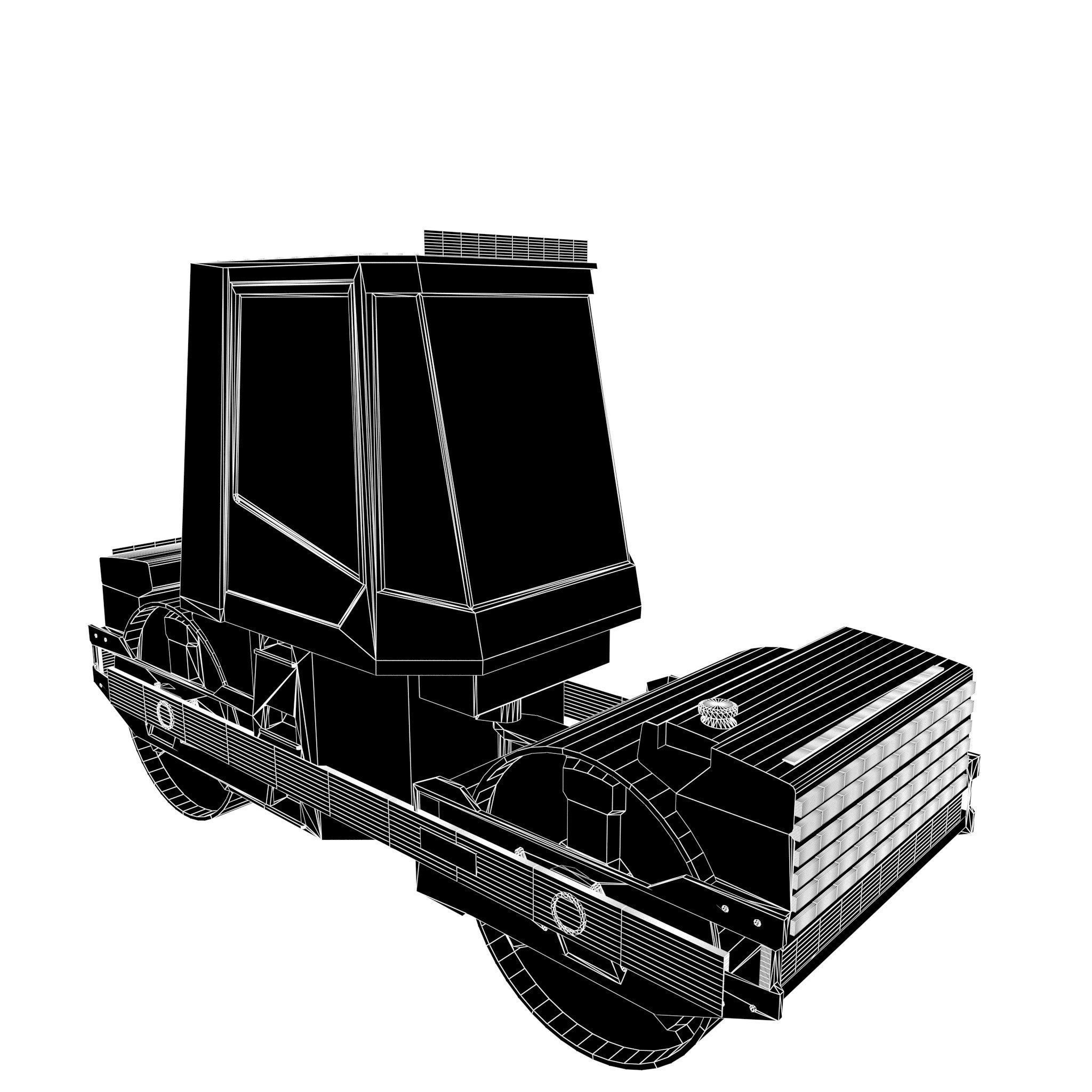 Asphalt Roller 3D model_8