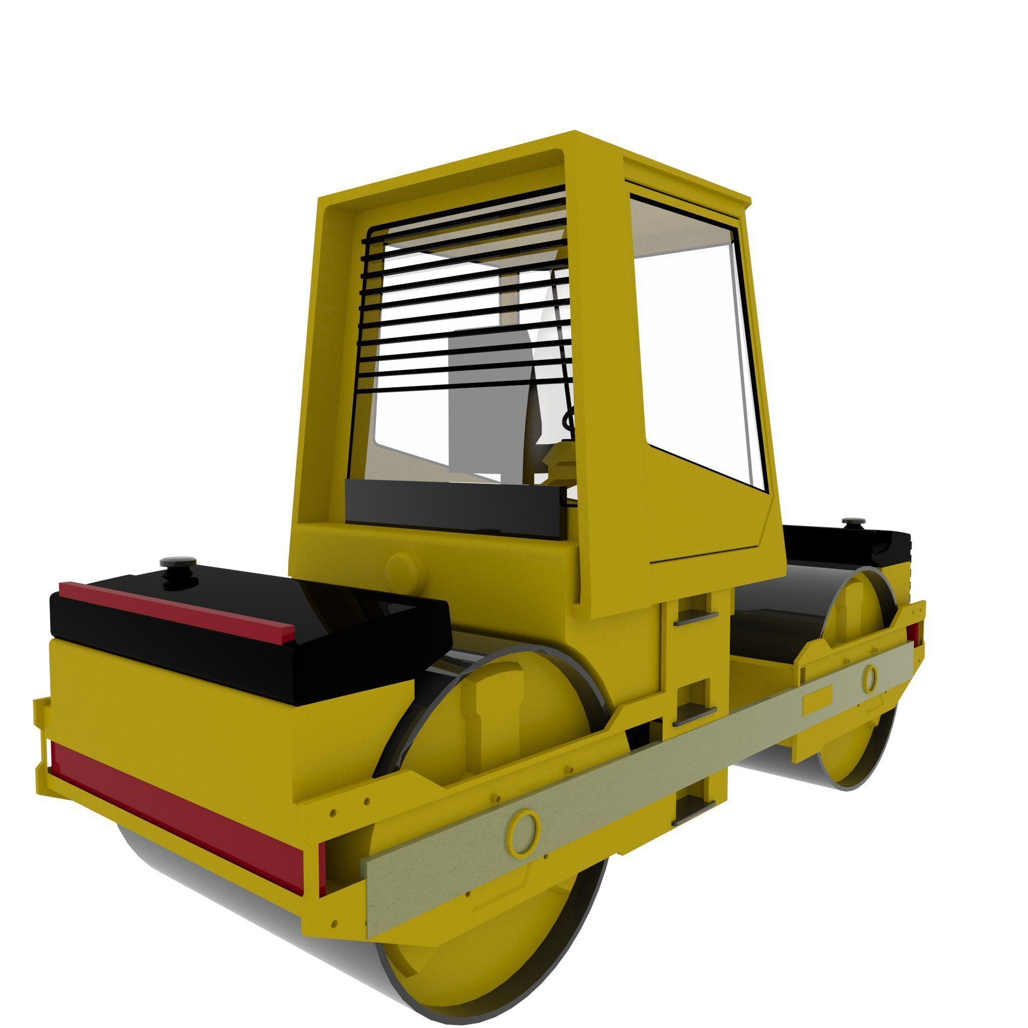 Asphalt Roller 3D model_5