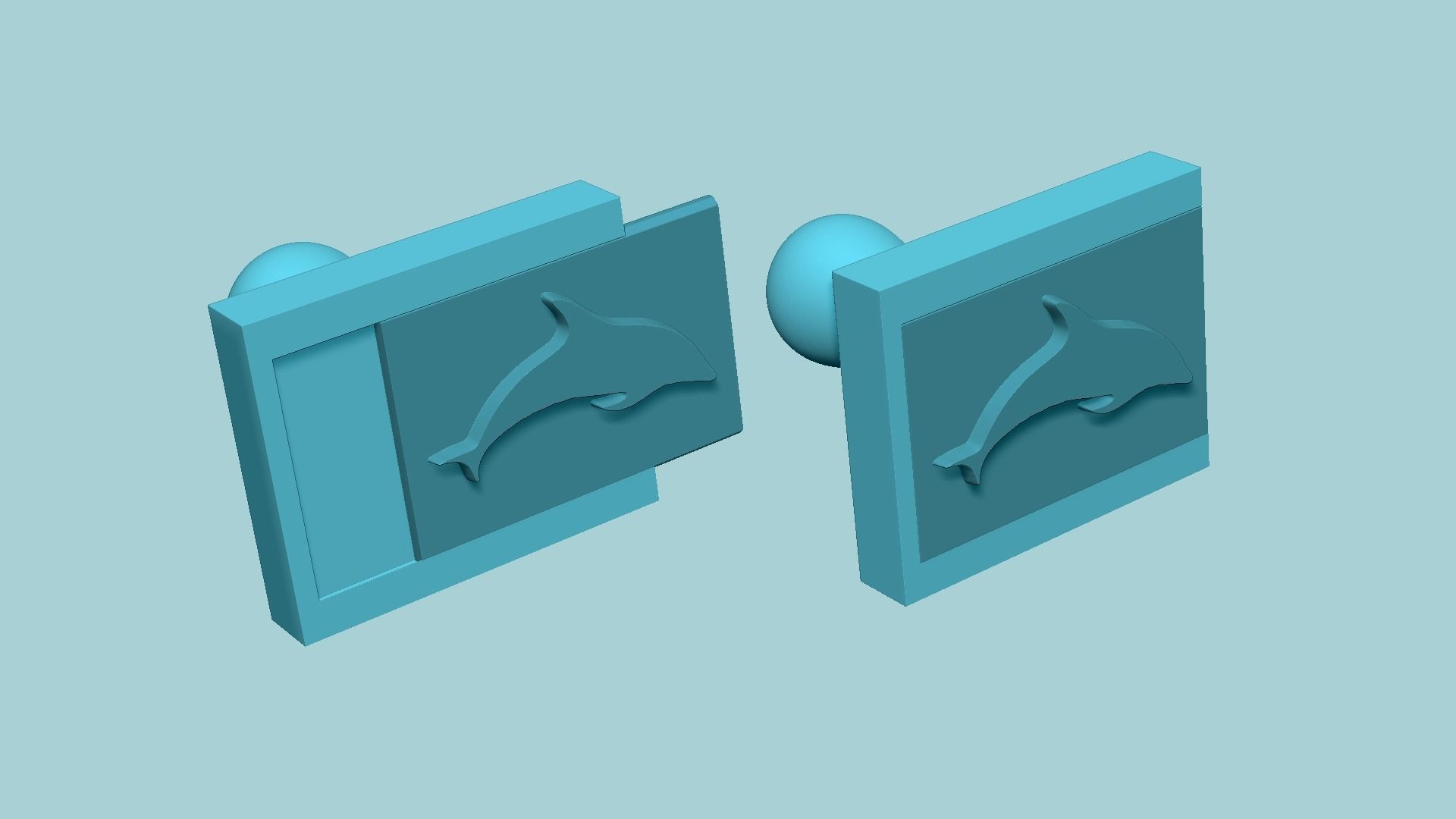 Stamp 11 - Dolphin - Fondant Decoration Maker Toy 3D print model_4