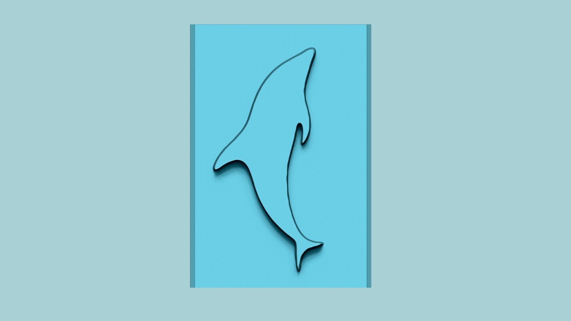 Stamp 11 - Dolphin - Fondant Decoration Maker Toy 3D print model_2
