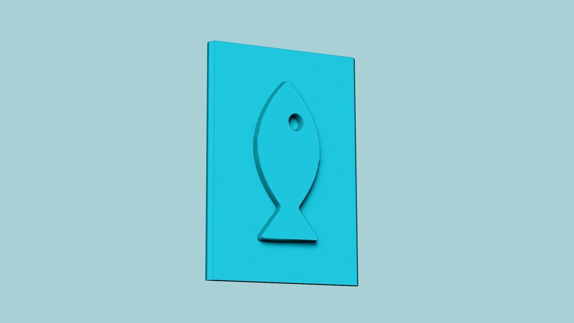 Stamp 12 - Simple Fish - Fondant Decoration Maker Toy 3D print model_1