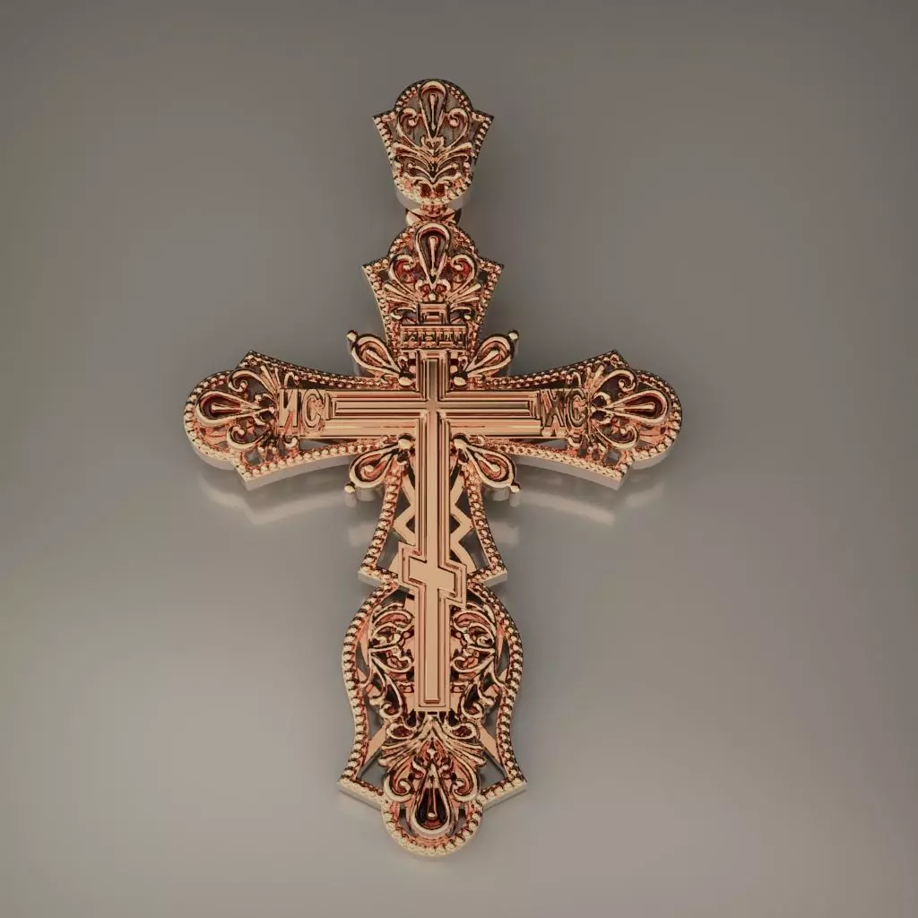 Cross pendant openwork 3D print model 3D print model