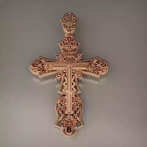 Cross pendant openwork 3D print model