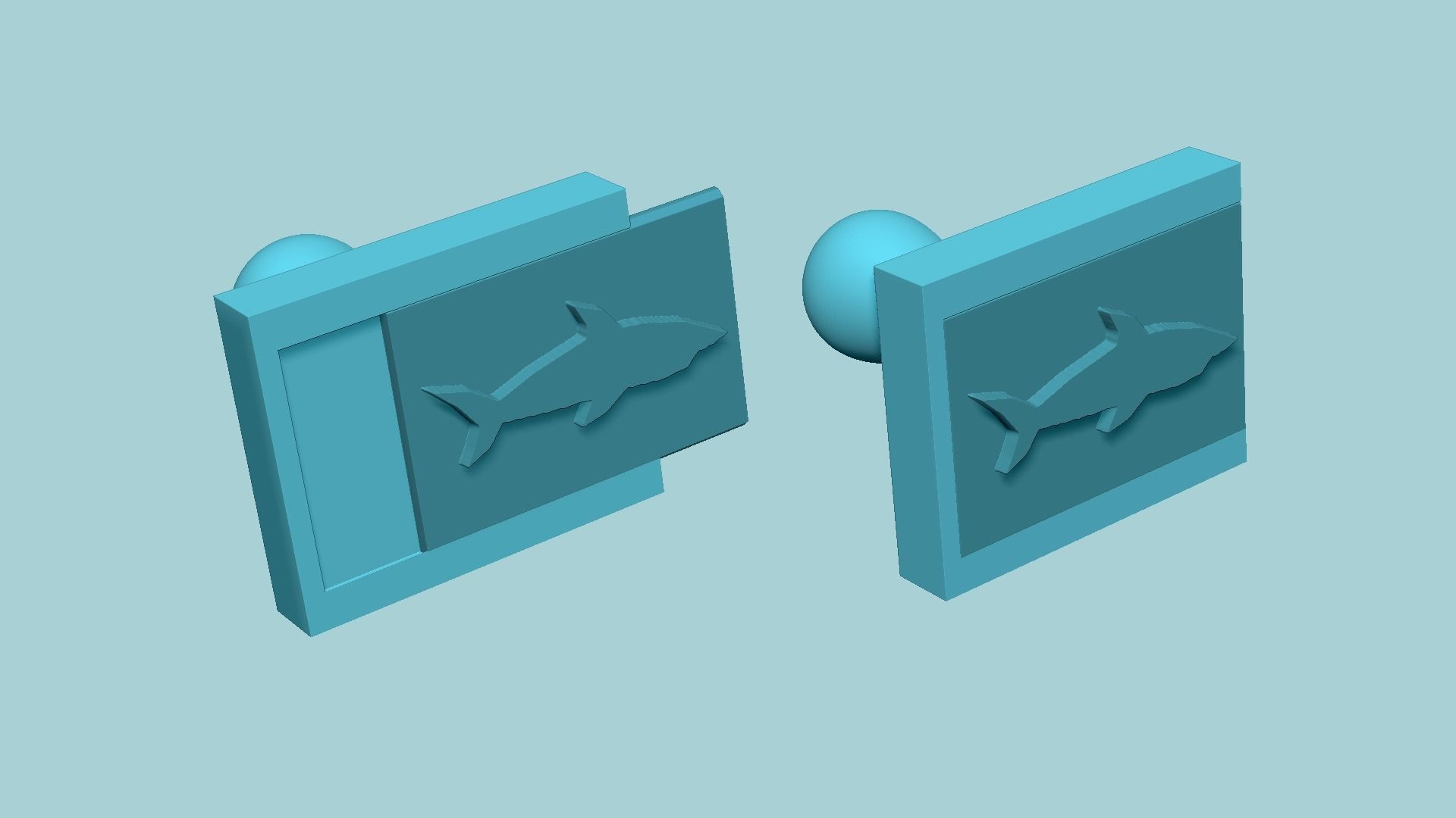 Stamp 13 - Shark - Fondant Decoration Maker Toy 3D print model_4