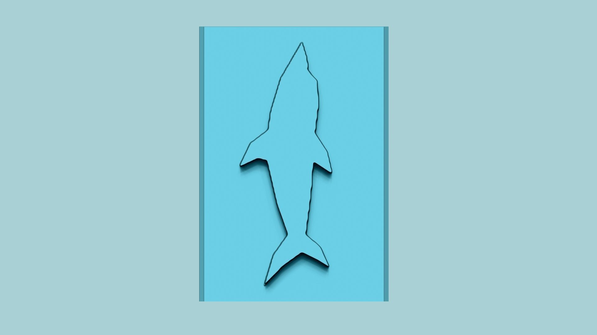 Stamp 13 - Shark - Fondant Decoration Maker Toy 3D print model_2