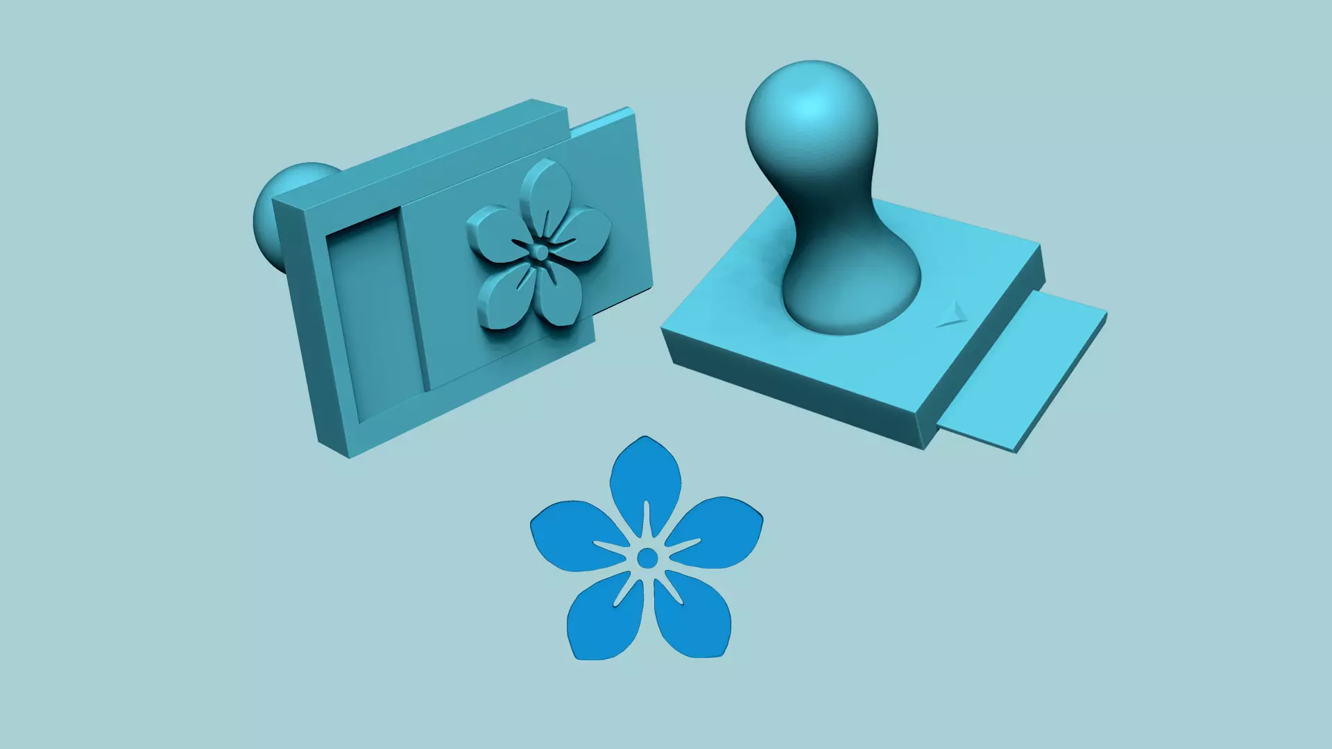 Stamp 14 - Flower - Fondant Decoration Maker Toy 3D print model_0