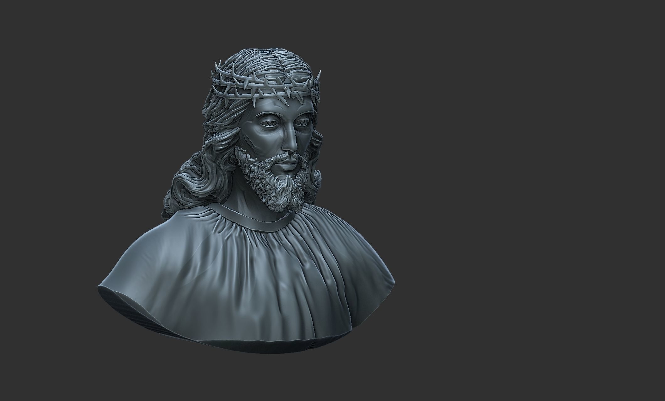 Jesus bust 3D print model_2