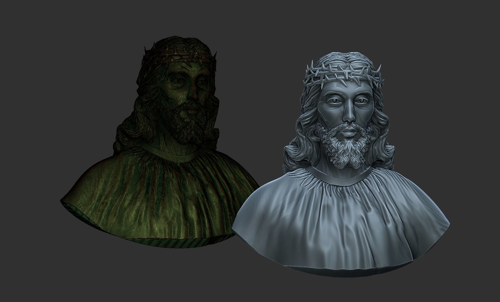 Jesus bust 3D print model_4