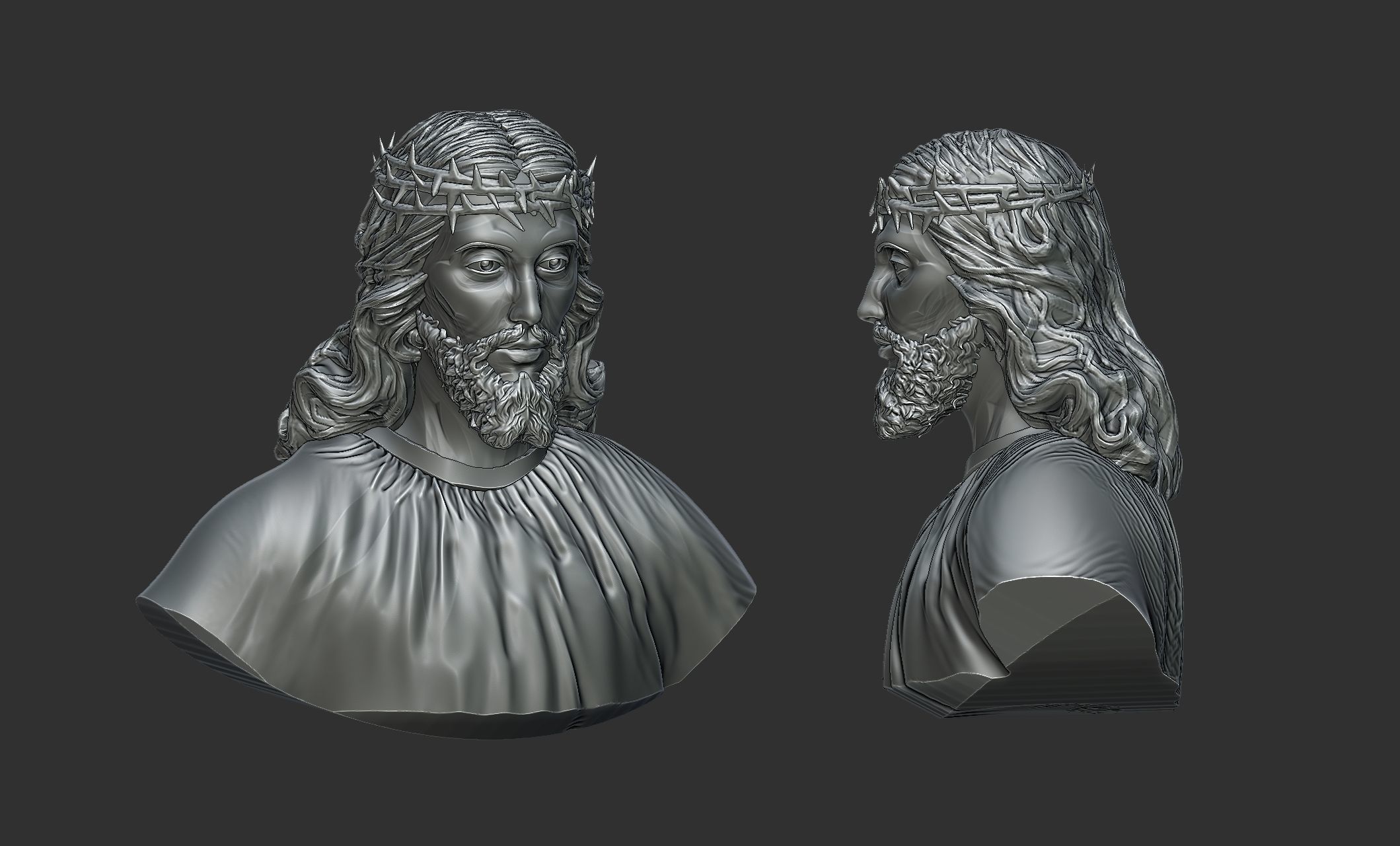 Jesus bust 3D print model_1