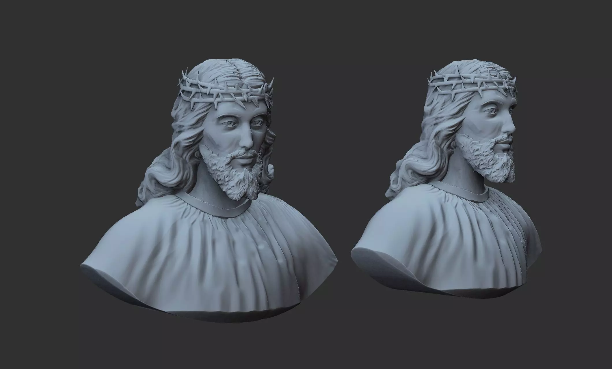 Jesus bust 3D print model_0