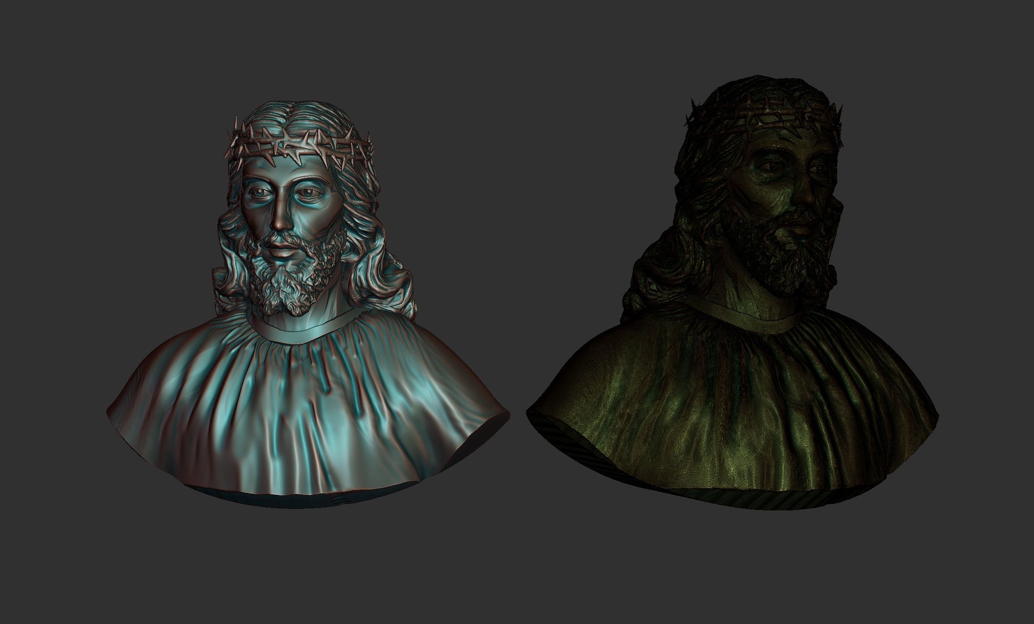 Jesus bust 3D print model_3