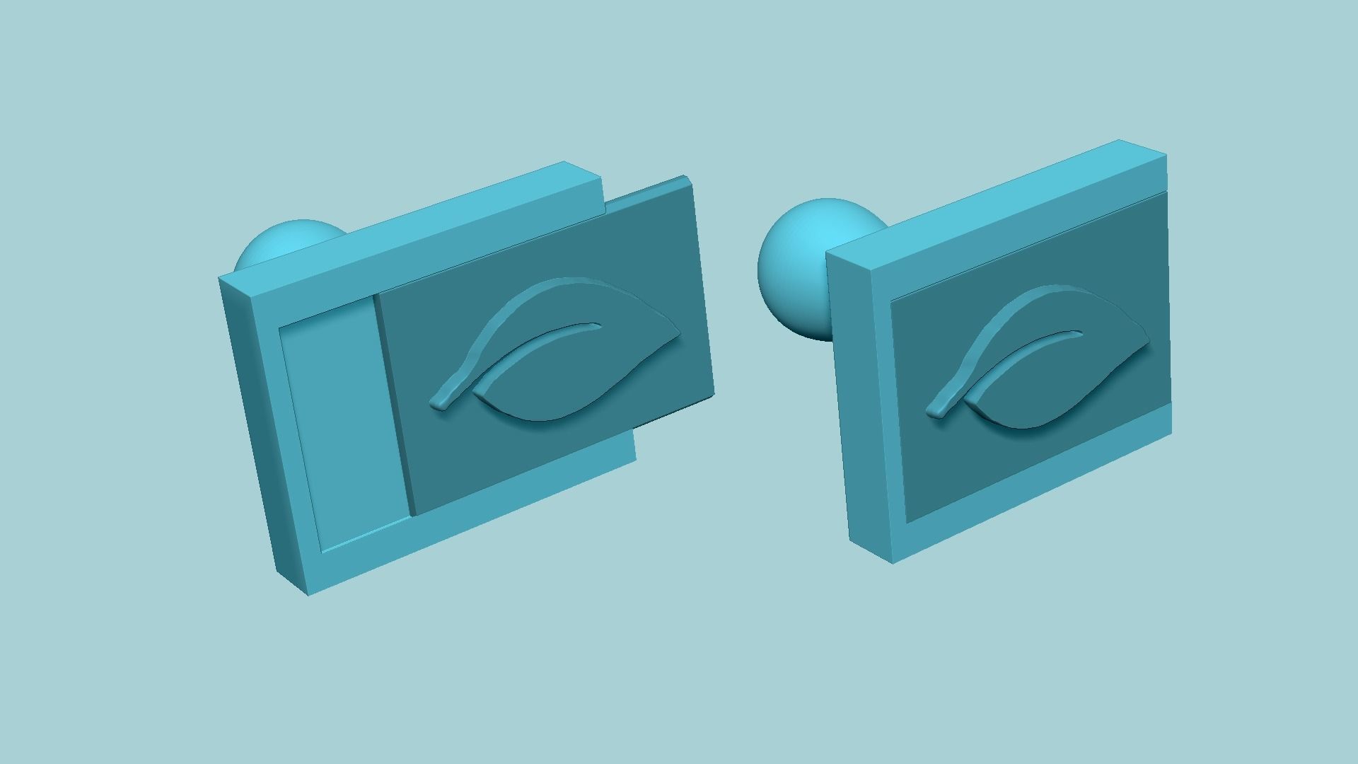 Stamp 16 - Leaf - Fondant Decoration Maker Toy 3D print model_4