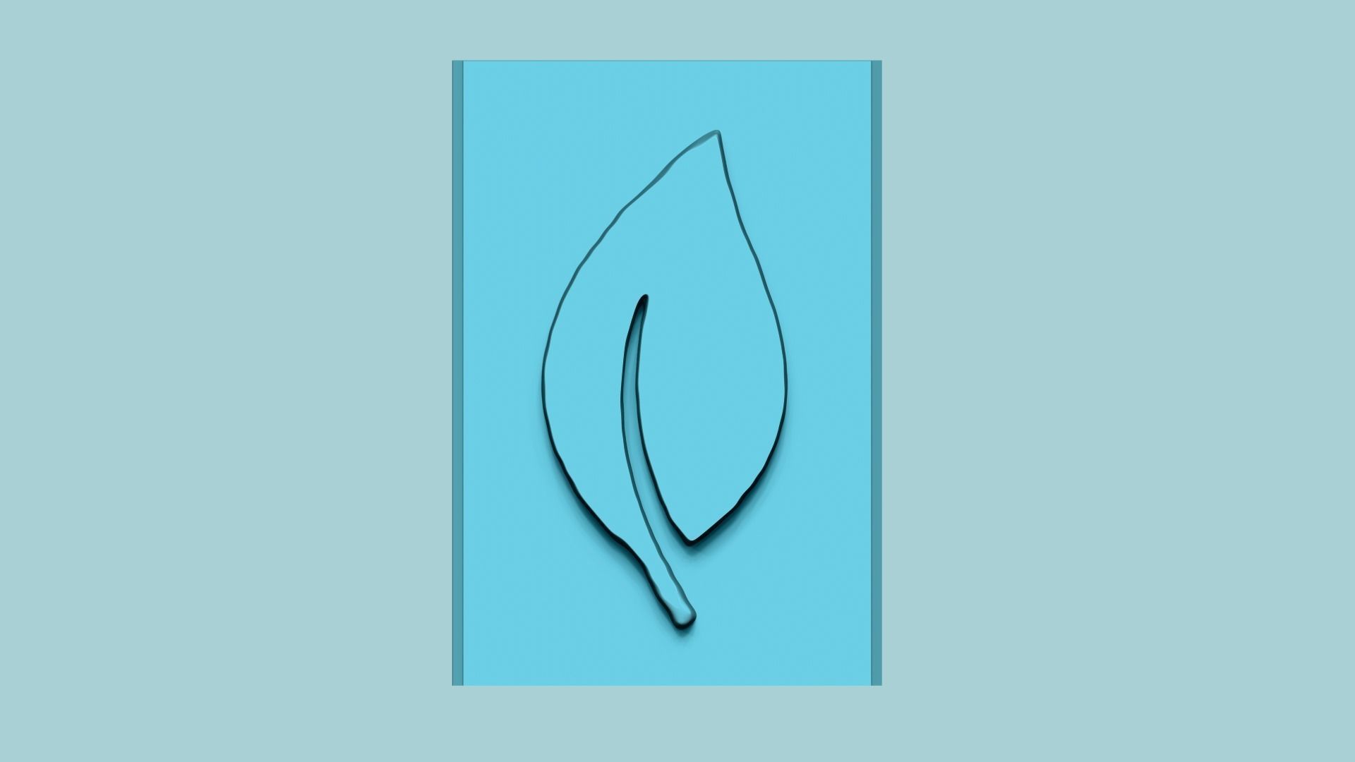 Stamp 16 - Leaf - Fondant Decoration Maker Toy 3D print model_2