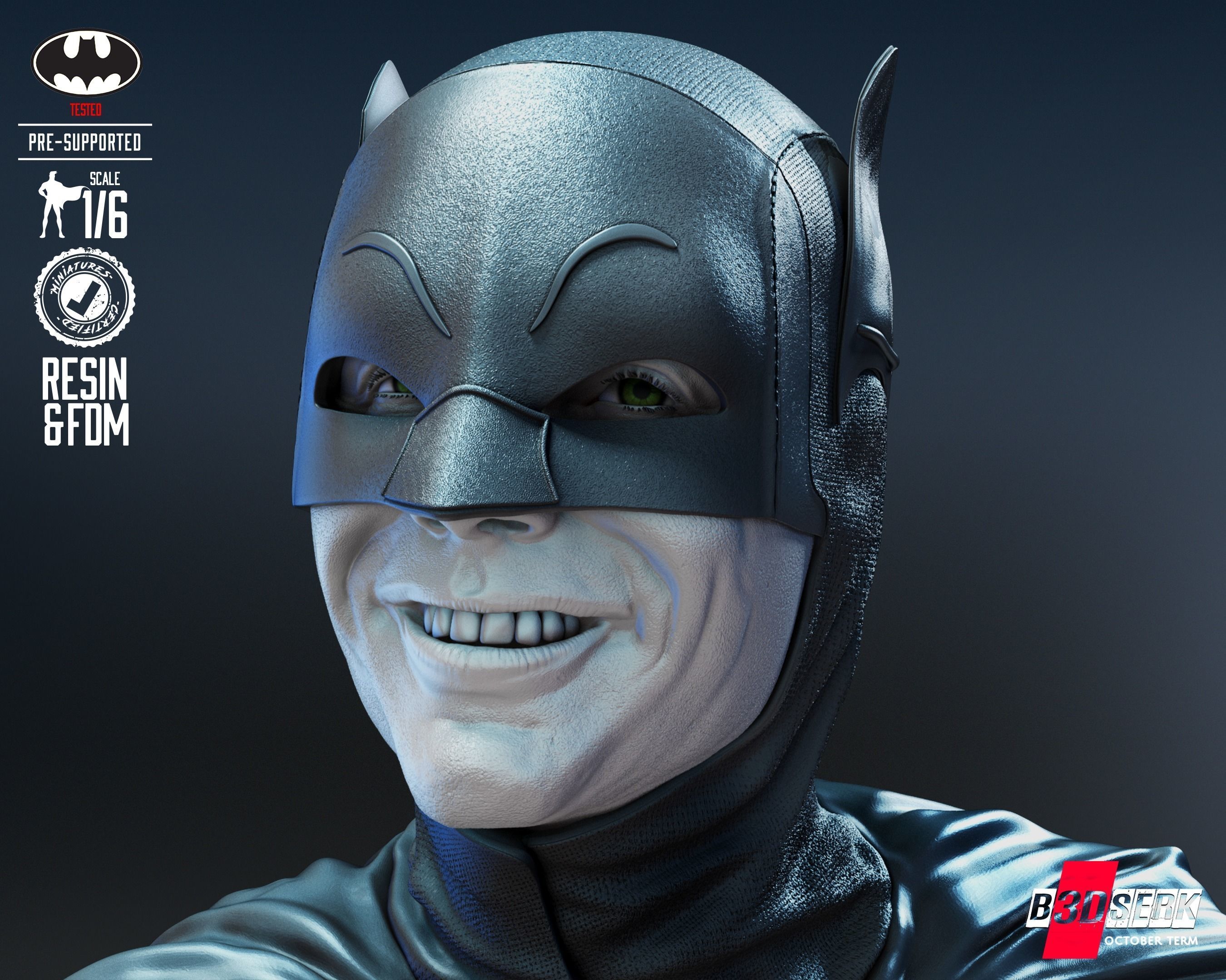 Batman Adam West Sculpture for printing 3D print model_7