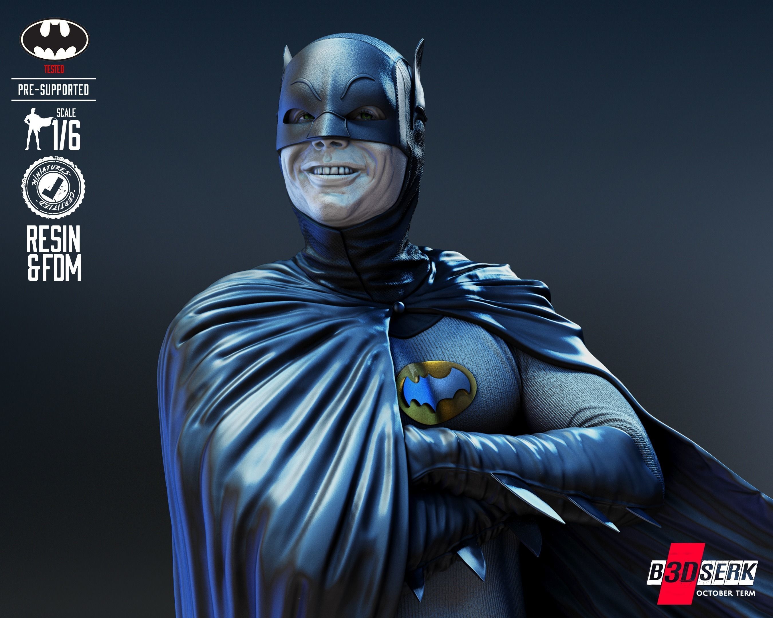 Batman Adam West Sculpture for printing 3D print model_6