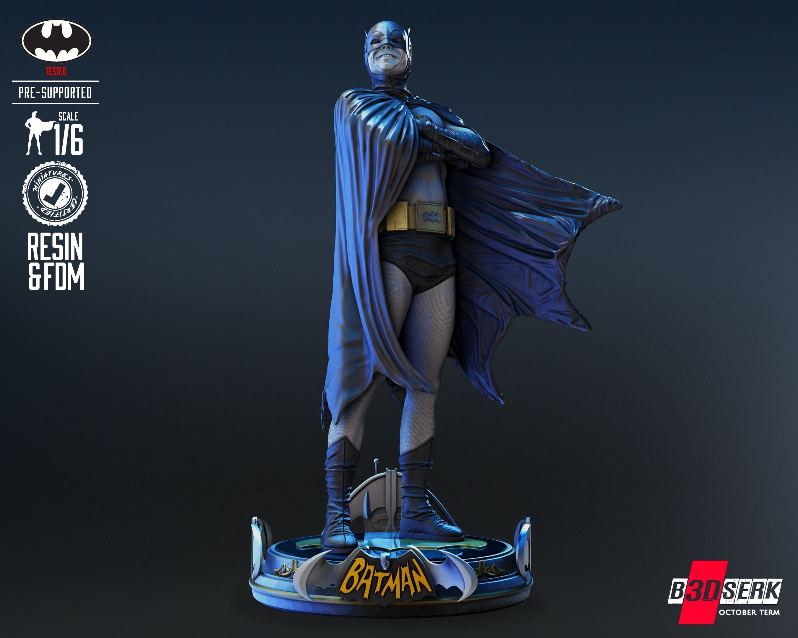 Batman Adam West Sculpture for printing 3D print model_1
