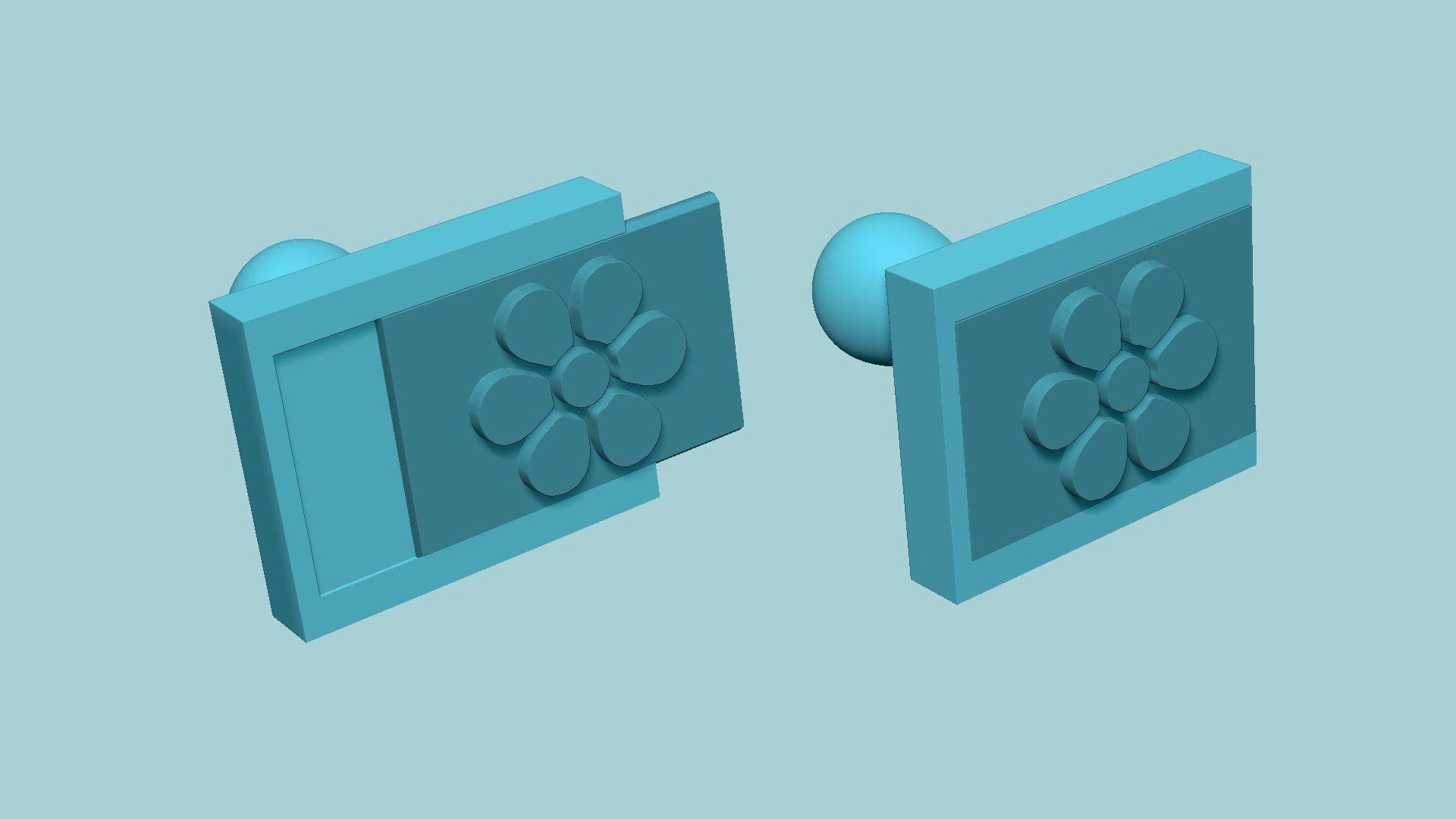 Stamp 17 - Flower - Fondant Decoration Maker Toy 3D print model_4