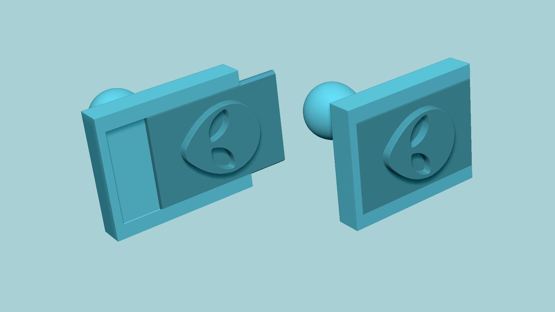 Stamp 18 - Alien - Fondant Decoration Maker Toy 3D print model_4